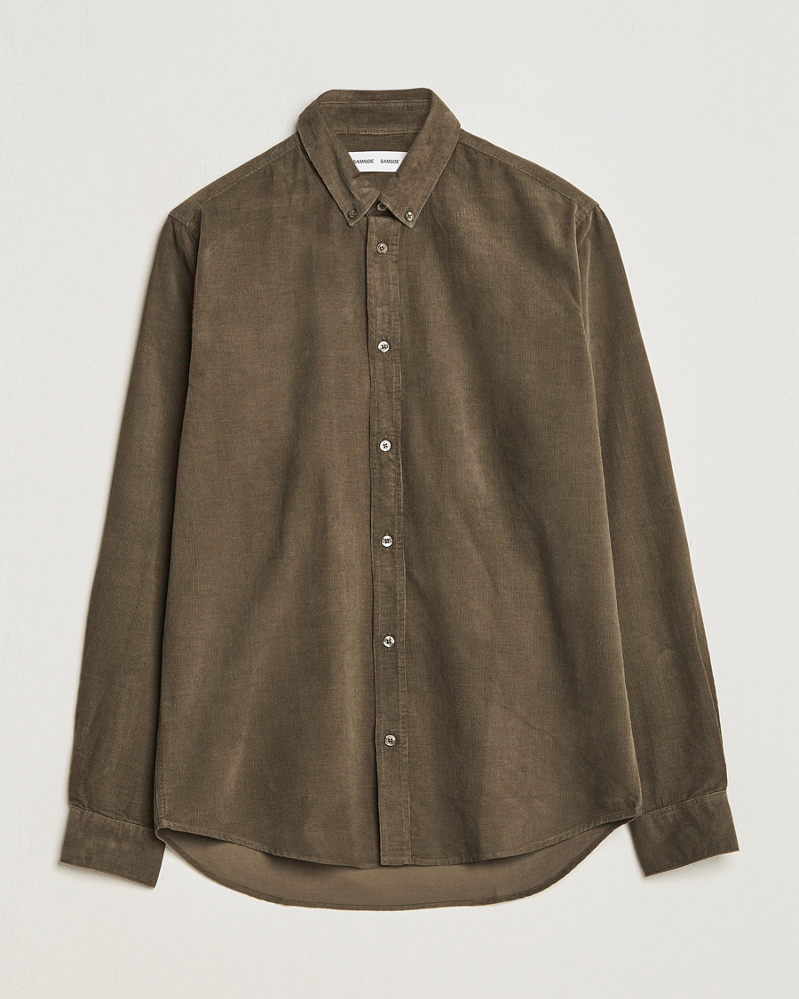 Uomini | Camicie | Samsøe Samsøe | Samsøe & Samsøe Liam Baby Cord Shirt Crocodile