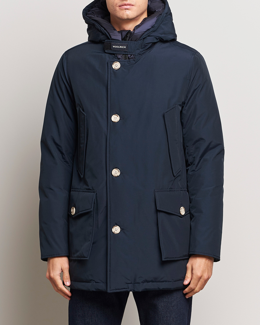 Uomini | Giacche classiche | Woolrich | Arctic Parka No Fur Melton Blue