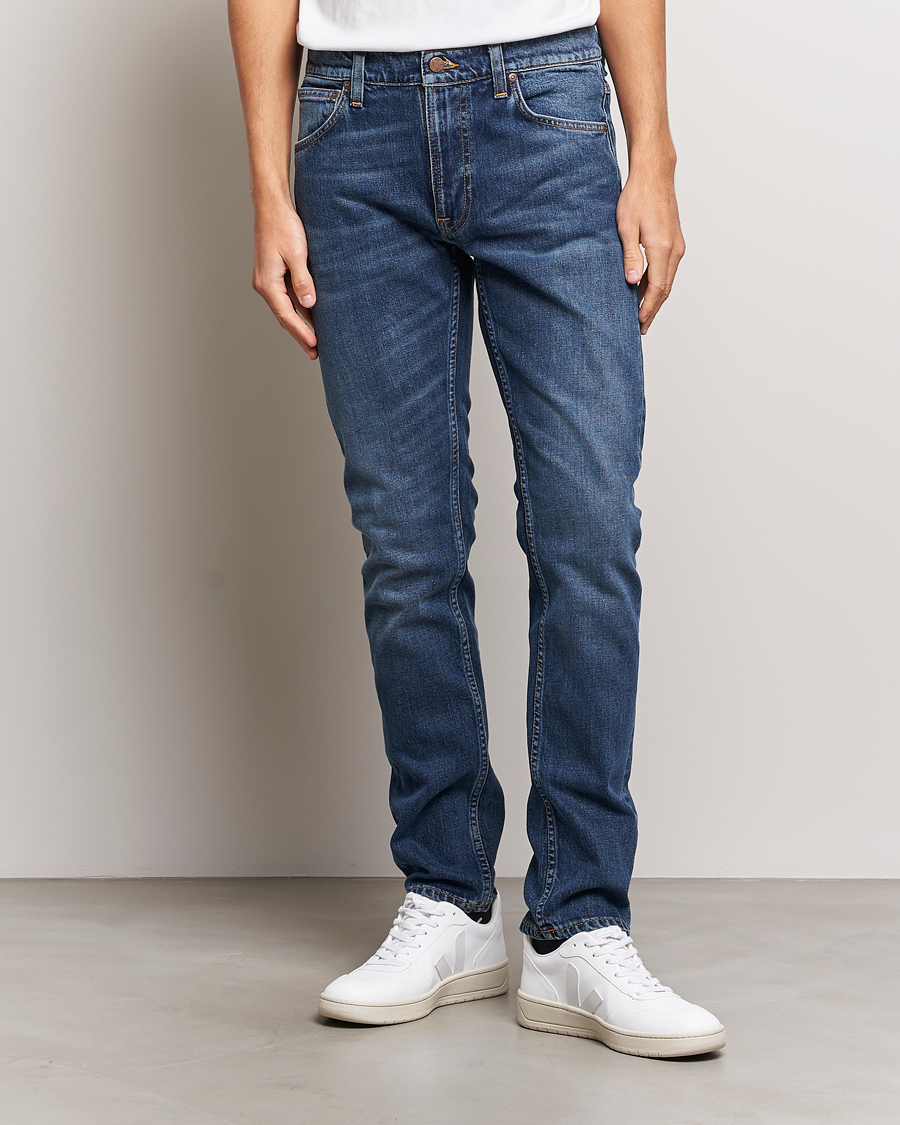 Uomini | Slim fit | Nudie Jeans | Lean Dean Jeans Troubled Sea