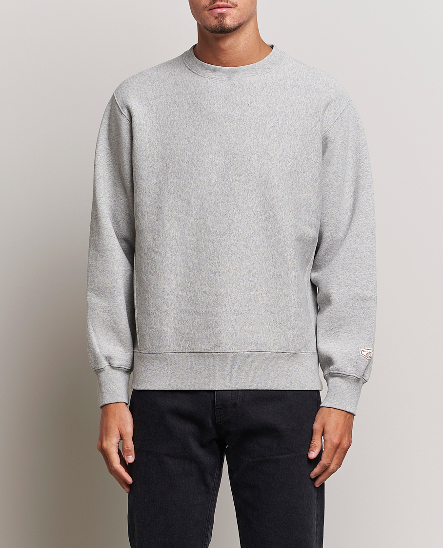 Uomini | Felpe grigie | Nudie Jeans | Hasse Crew Neck Sweatshirt Grey Melange