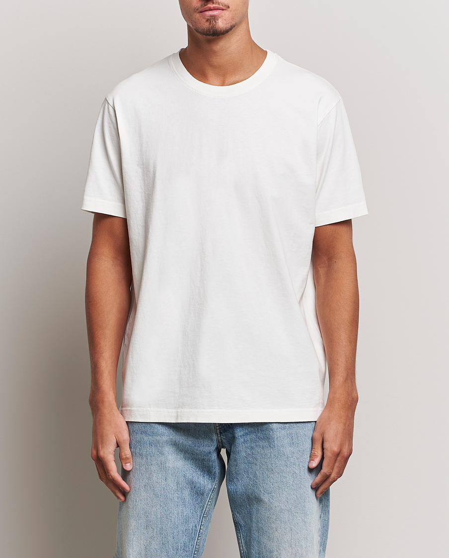 Uomini | Magliette bianche | Nudie Jeans | Uno Everyday Crew Neck T-Shirt Chalk White