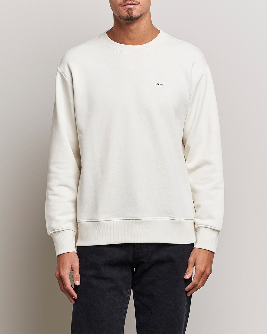 Uomini | Abbigliamento | NN07 | Briggs Logo Crew Neck Sweatshirt Off White