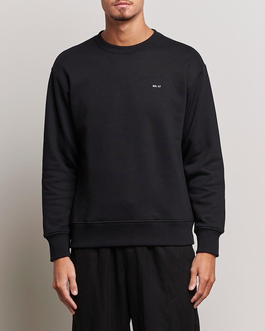 Uomini | Business & Beyond | NN07 | Briggs Logo Crew Neck Sweatshirt Black