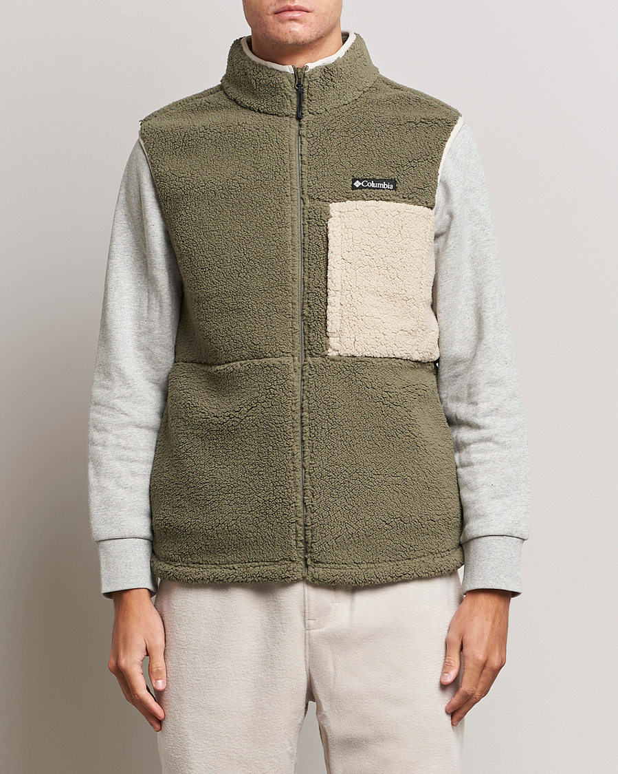 Uomini | Maglieria | Columbia | Mountainside Heavyweight Fleece Vest Stone Green