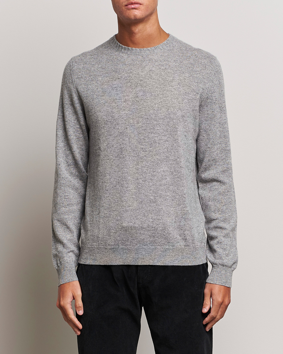 Uomini | Maglie a girocollo | Stenströms | Cashmere Crewneck Grey