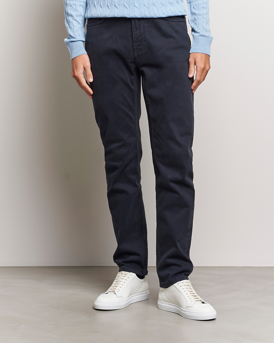 Uomini | Pantaloni casual | Morris | James Brushed 5-Pocket Pant Blue