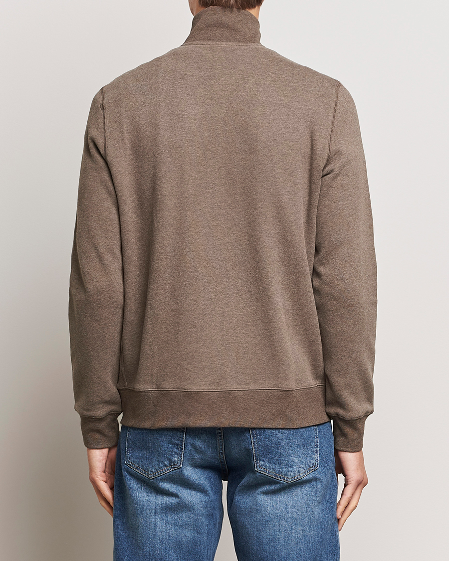 Uomini | Maglieria | Morris | Warren Sweat Zip Cardigan Brown