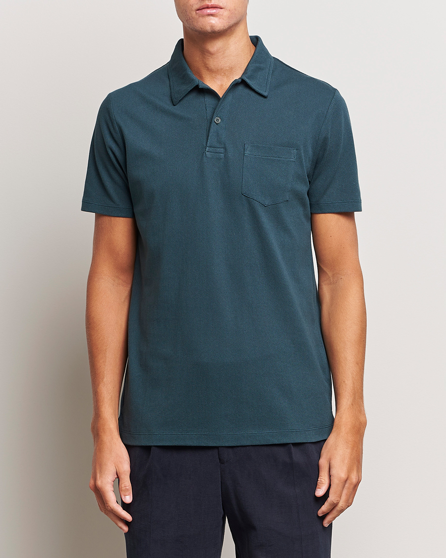 Uomini |  | Sunspel | Riviera Polo Shirt Peacock