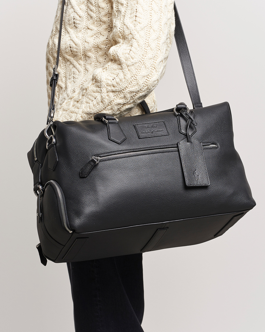 Uomini | Ralph Lauren Holiday Dressing | Polo Ralph Lauren | Pebbled Leather Dufflebag Black