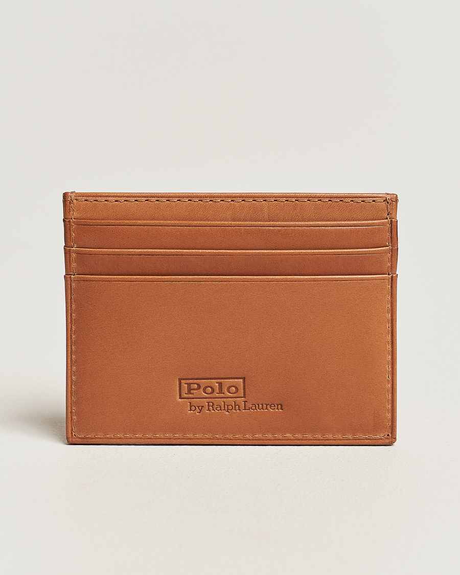 Uomini | Portacarte | Polo Ralph Lauren | Heritage Leather Credit Card Holder Tan