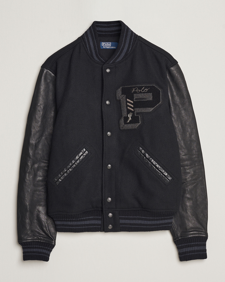 Uomini | Giacche | Polo Ralph Lauren | Varsity Lined Bomber Jacket Black
