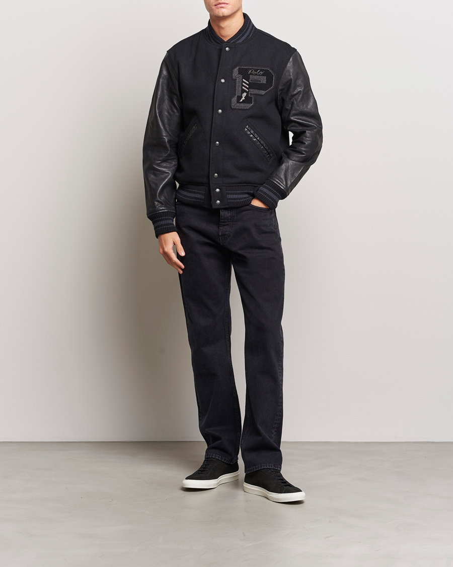 Uomini | Giacche | Polo Ralph Lauren | Varsity Lined Bomber Jacket Black