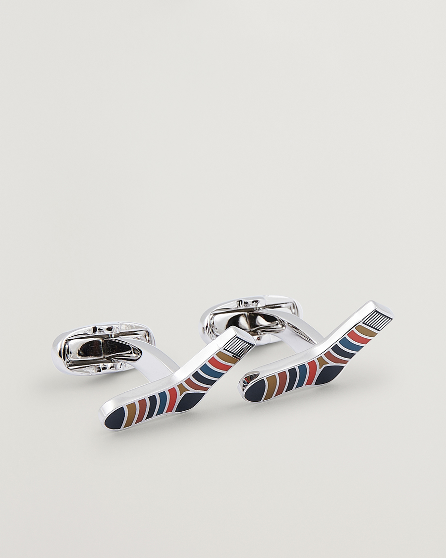 Uomini | Paul Smith Artist Stripe Cufflink Silver | Paul Smith | Artist Stripe Cufflink Silver