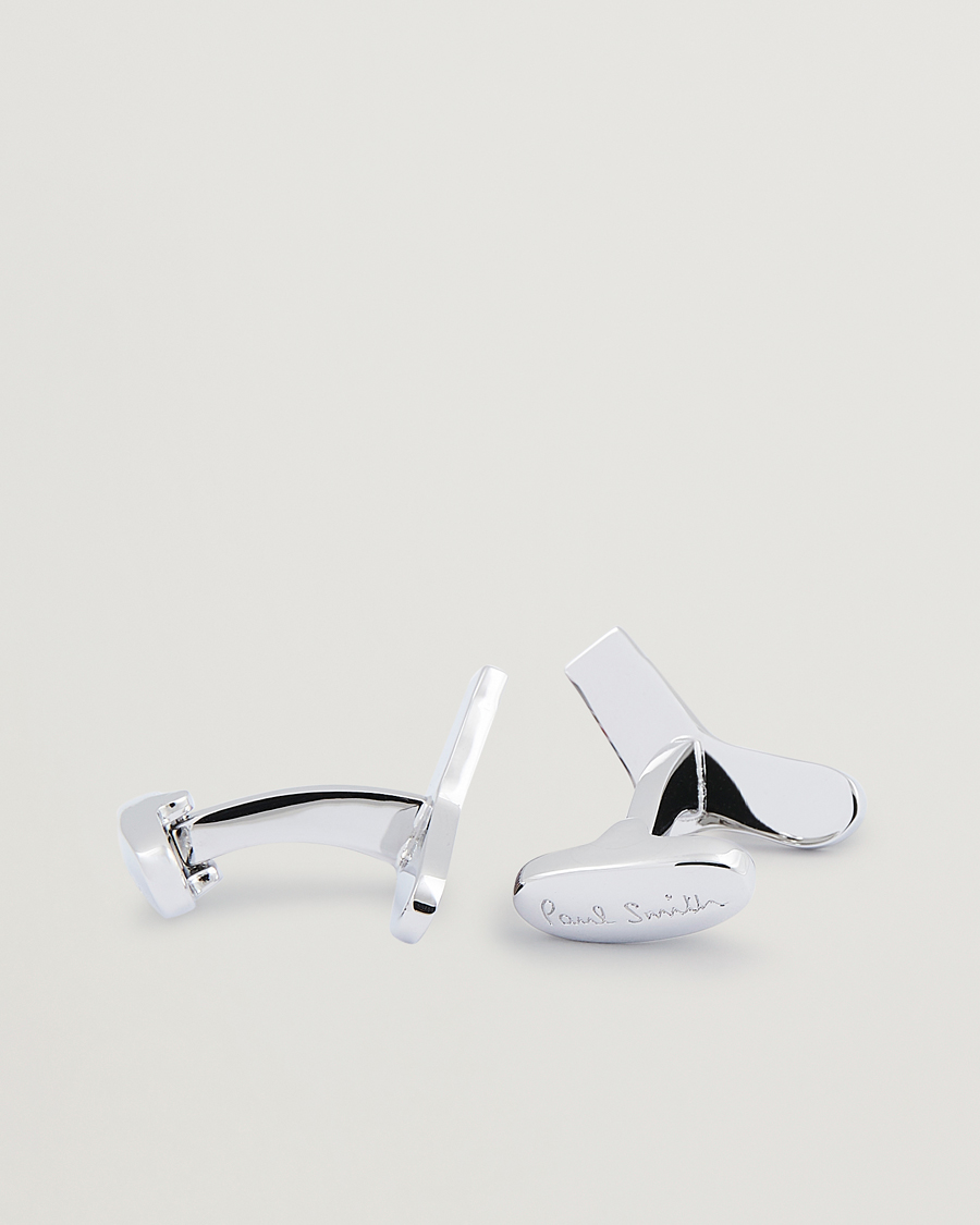 Uomini | Paul Smith Artist Stripe Cufflink Silver | Paul Smith | Artist Stripe Cufflink Silver