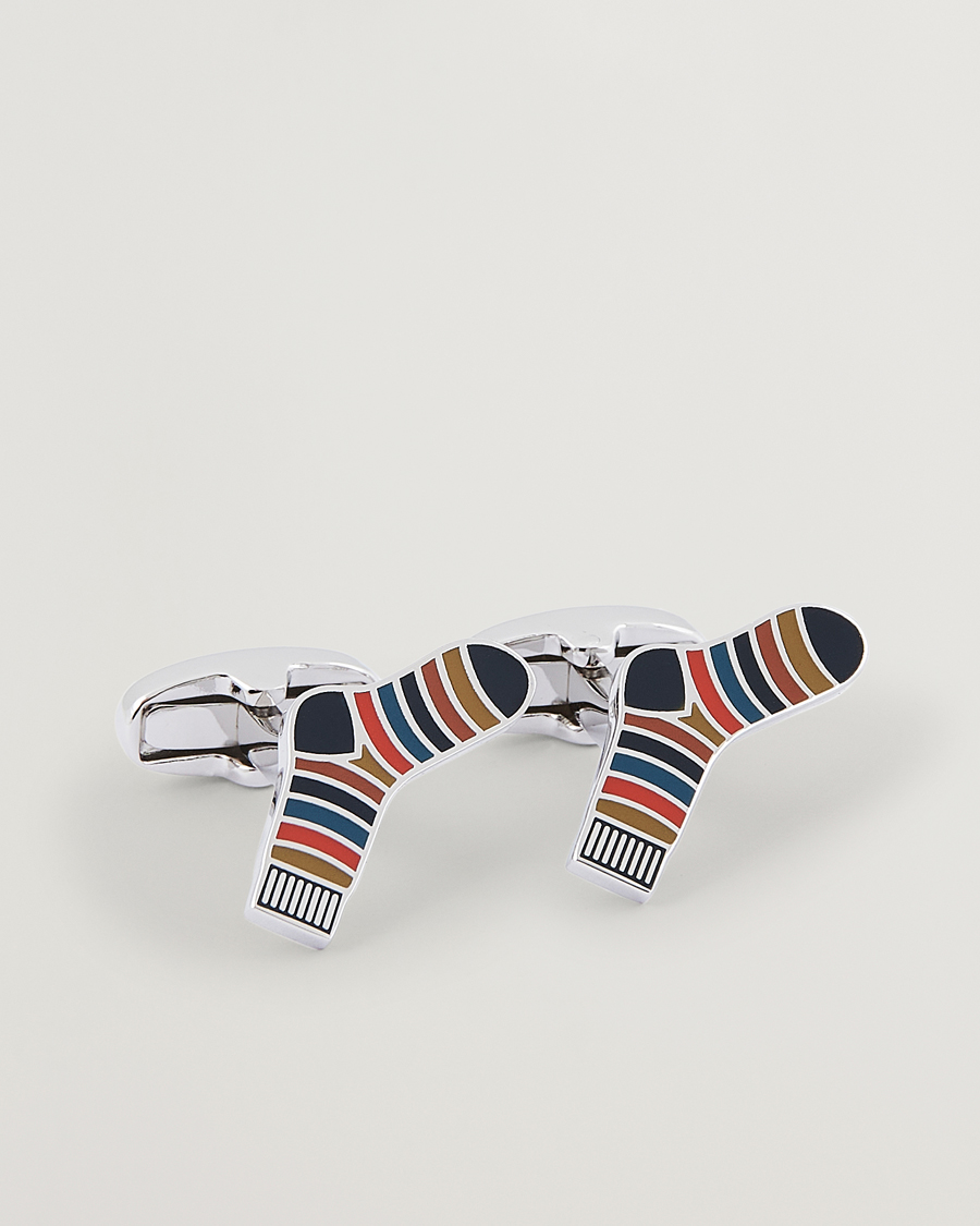 Uomini | Paul Smith Artist Stripe Cufflink Silver | Paul Smith | Artist Stripe Cufflink Silver