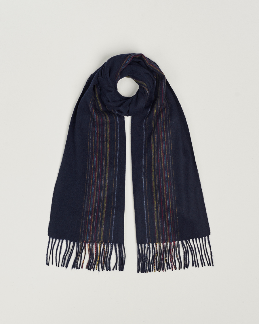 Uomini | Paul Smith Lambswool/Cashmere Signature Scarf Navy | Paul Smith | Lambswool/Cashmere Signature Scarf Navy