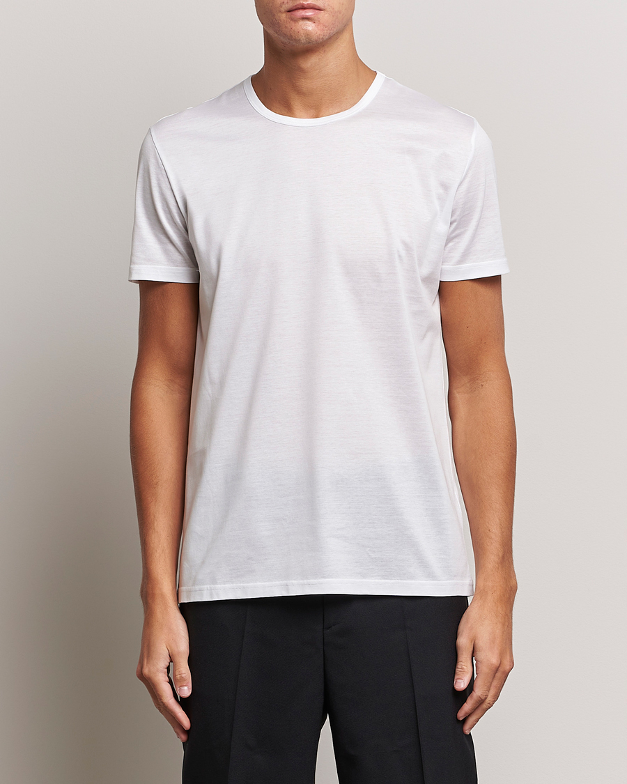 Uomini | Zegna | Zegna | Filoscozia Pure Cotton Round Neck T-Shirt White