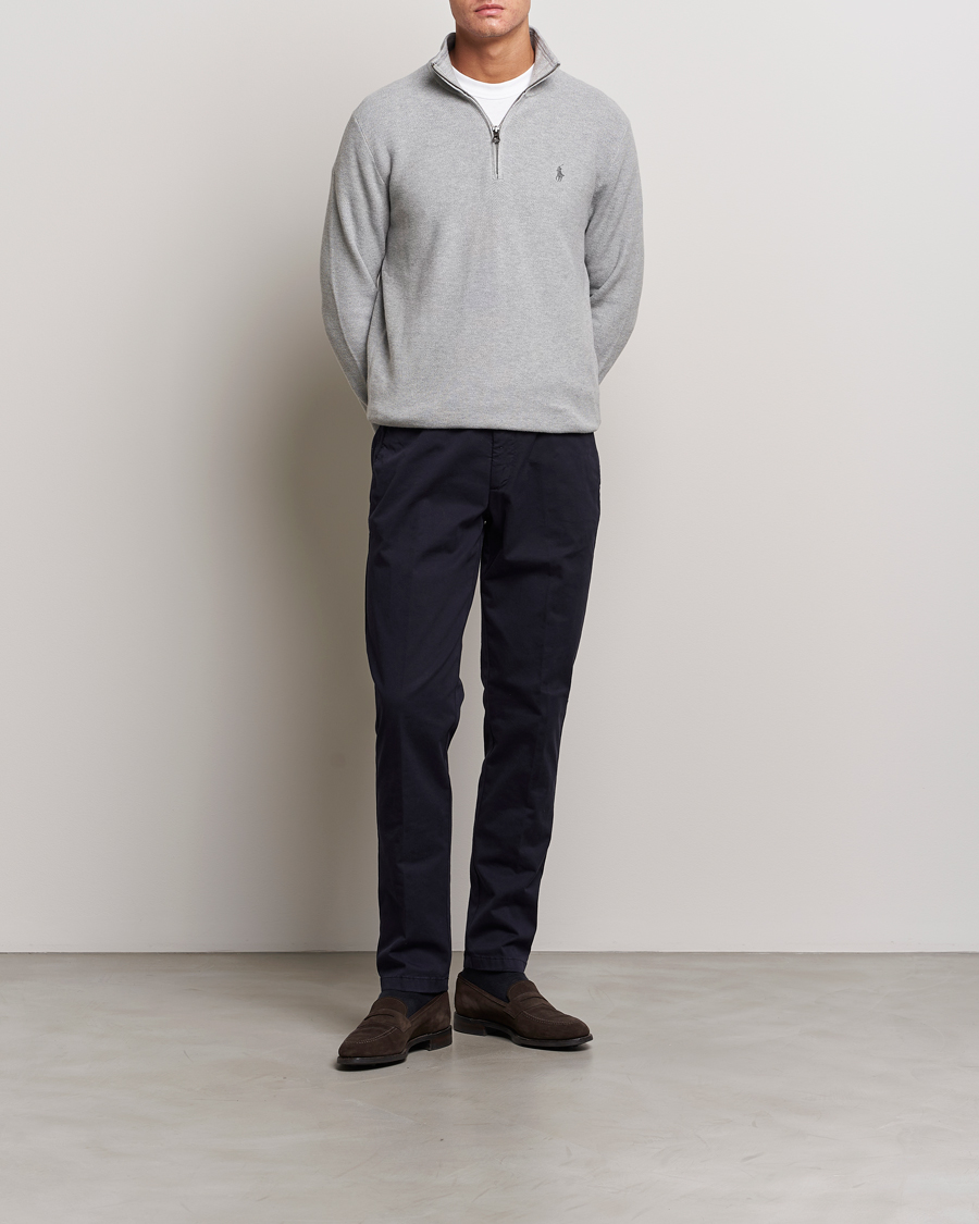 Uomini | Maglieria | Polo Ralph Lauren | Half Zip Cotton Pullover Andover Heather