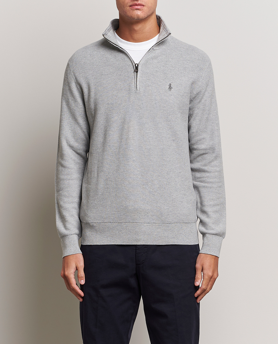 Uomini | Maglieria | Polo Ralph Lauren | Half Zip Cotton Pullover Andover Heather