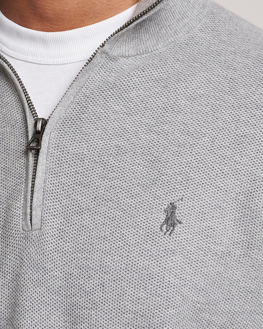 Uomini | Maglieria | Polo Ralph Lauren | Half Zip Cotton Pullover Andover Heather