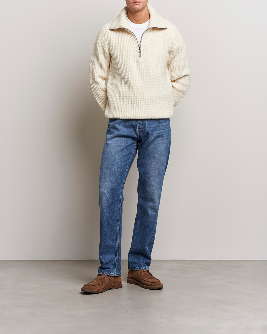 Uomini | Maglieria | Armor-lux | Pull Camionneur Wool Half Zip Nature