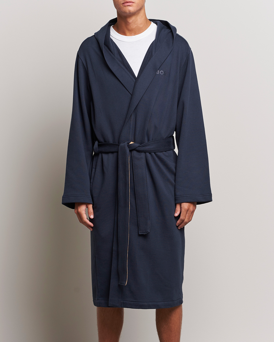 Uomini | Accappatoi & Pigiami | BOSS BLACK | Iconic Terry Robe Dark Blue