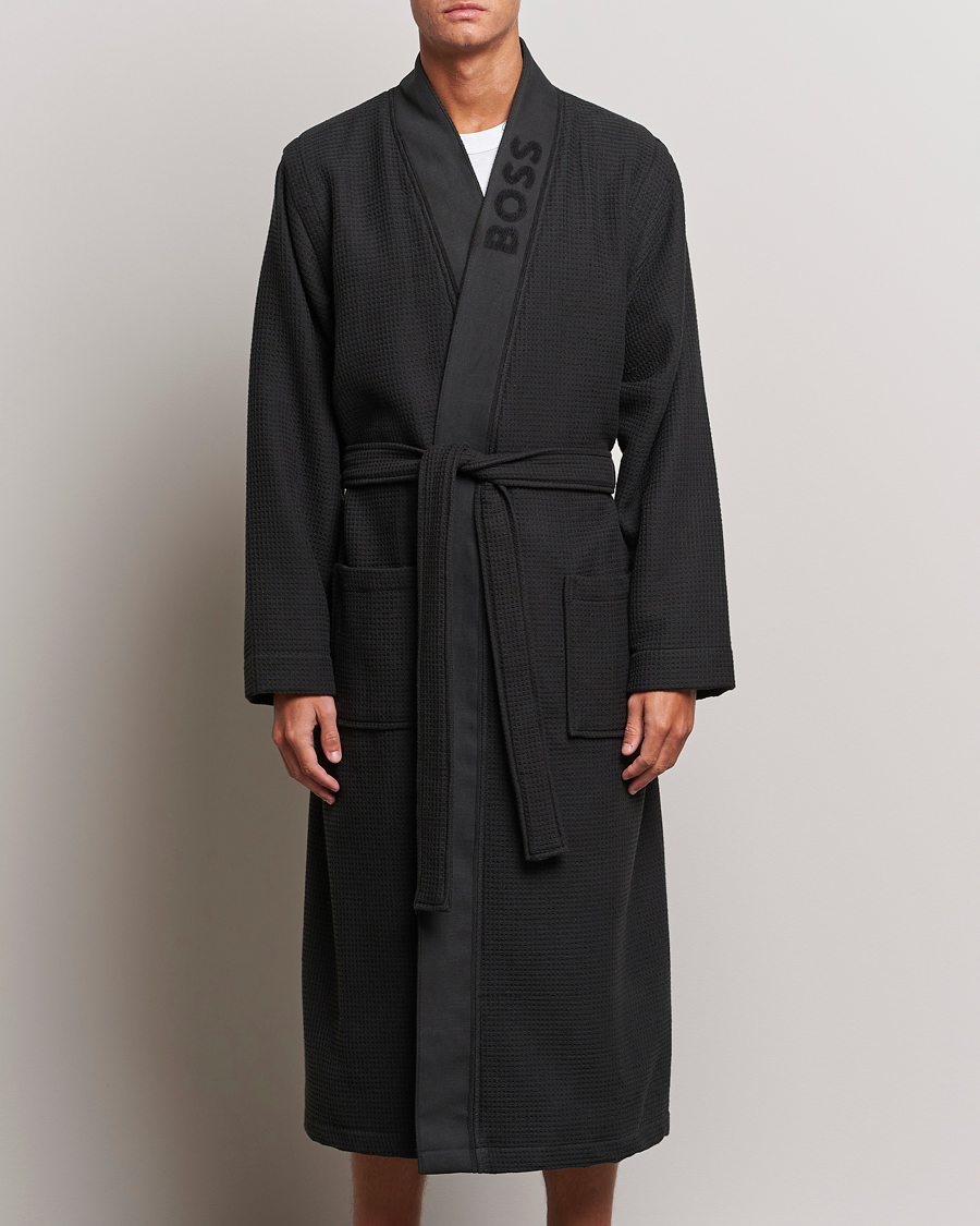 Uomini | Accappatoi | BOSS BLACK | Waffle Kimono Black