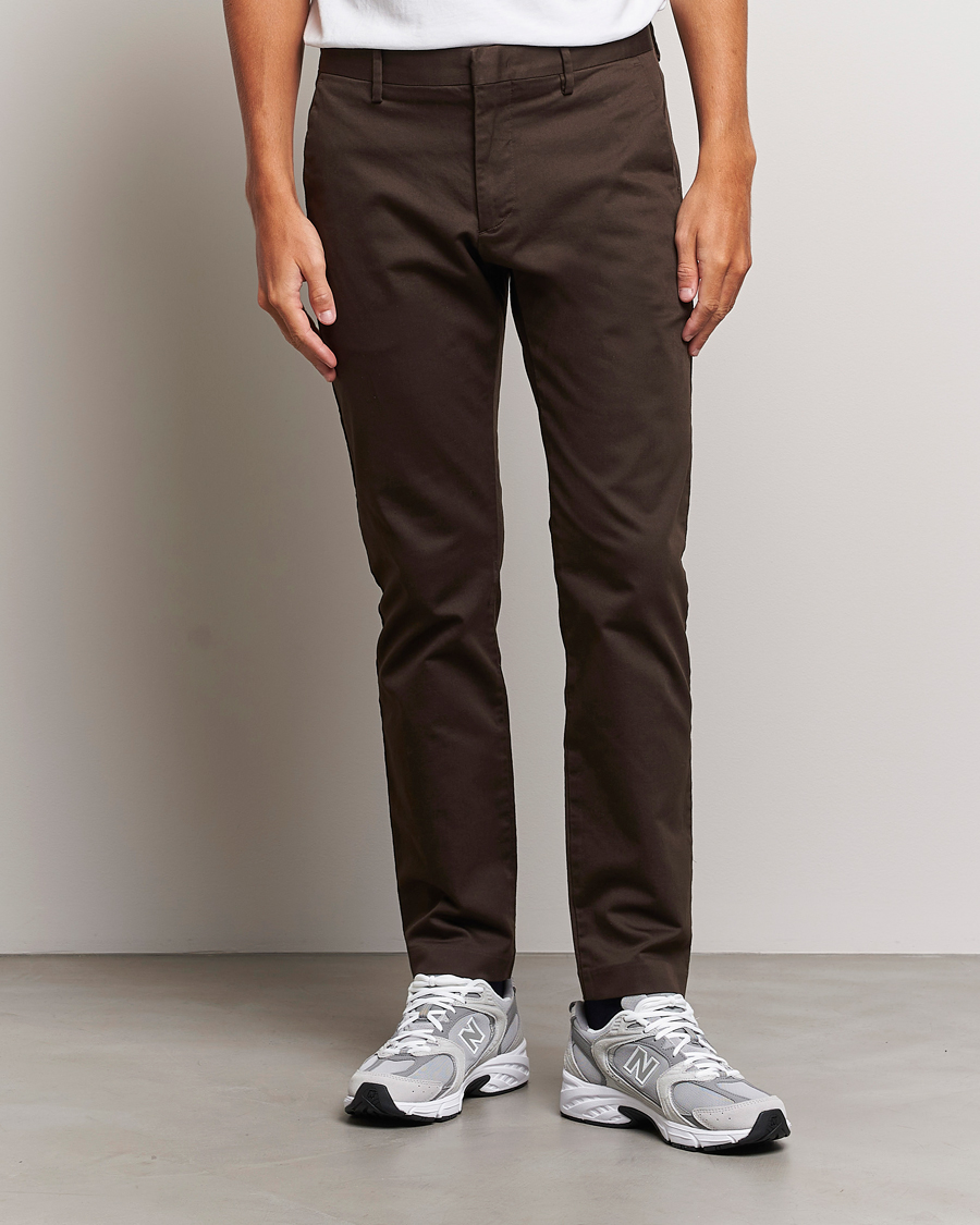 Uomini |  | NN07 | Theo Regular Fit Stretch Chinos Demitase Brown