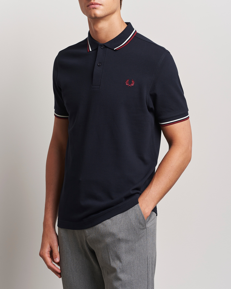 Uomini | Polo a maniche corte | Fred Perry | Twin Tipped Polo Shirt Navy