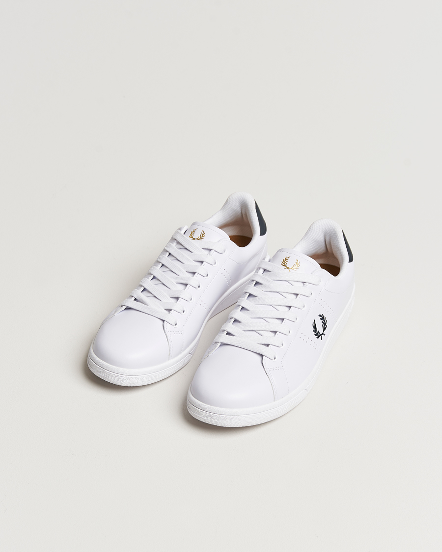 Uomini | Sneakers | Fred Perry | B721 Leather Sneakers White/Navy