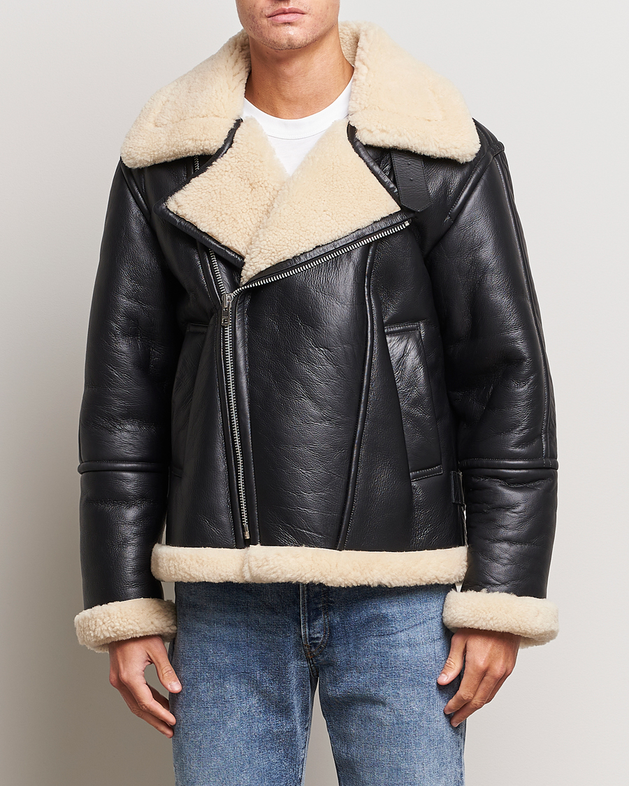 Uomini | Giacche | GANT | Heavy Shearling Jacket Black