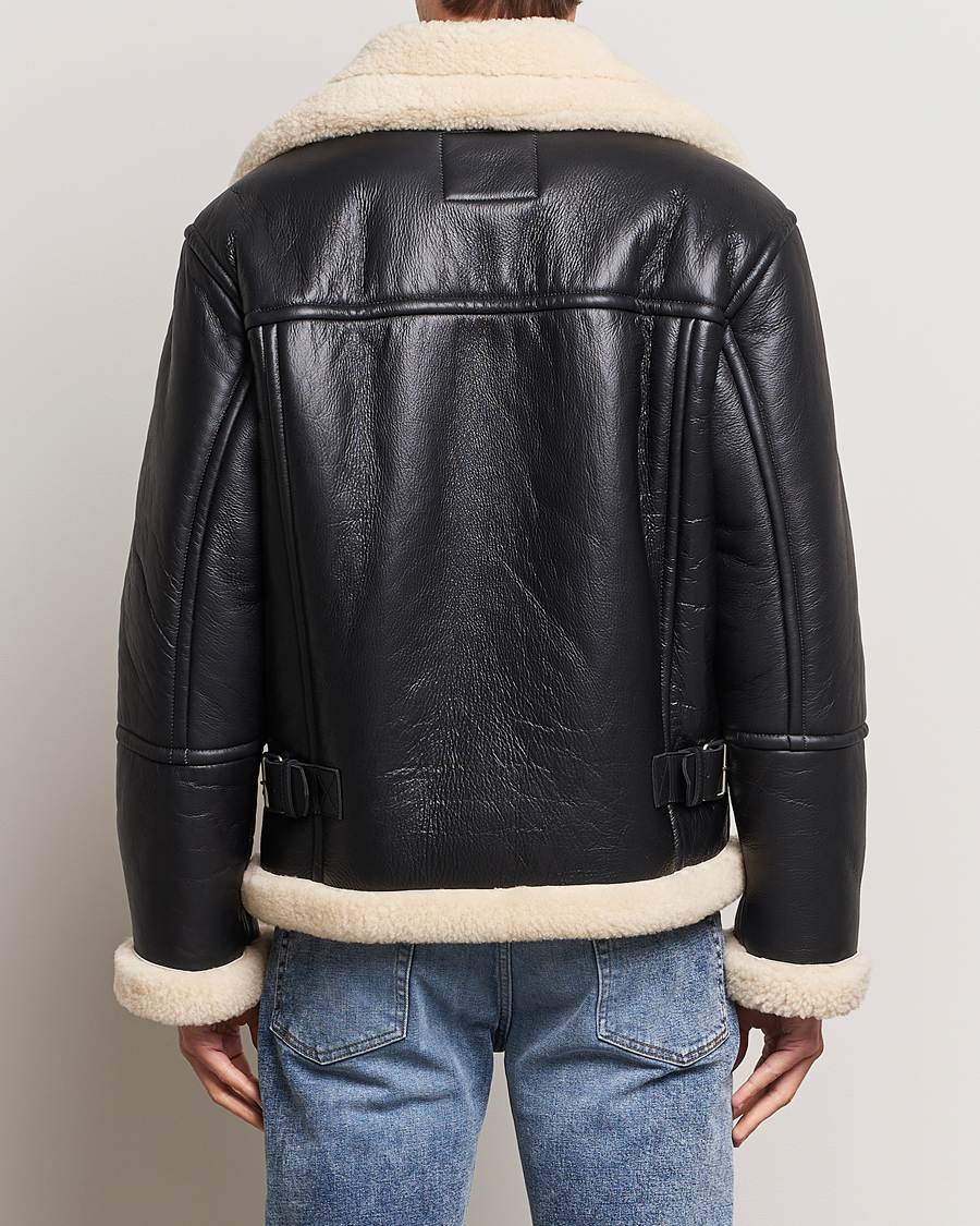 Uomini | Giacche | GANT | Heavy Shearling Jacket Black