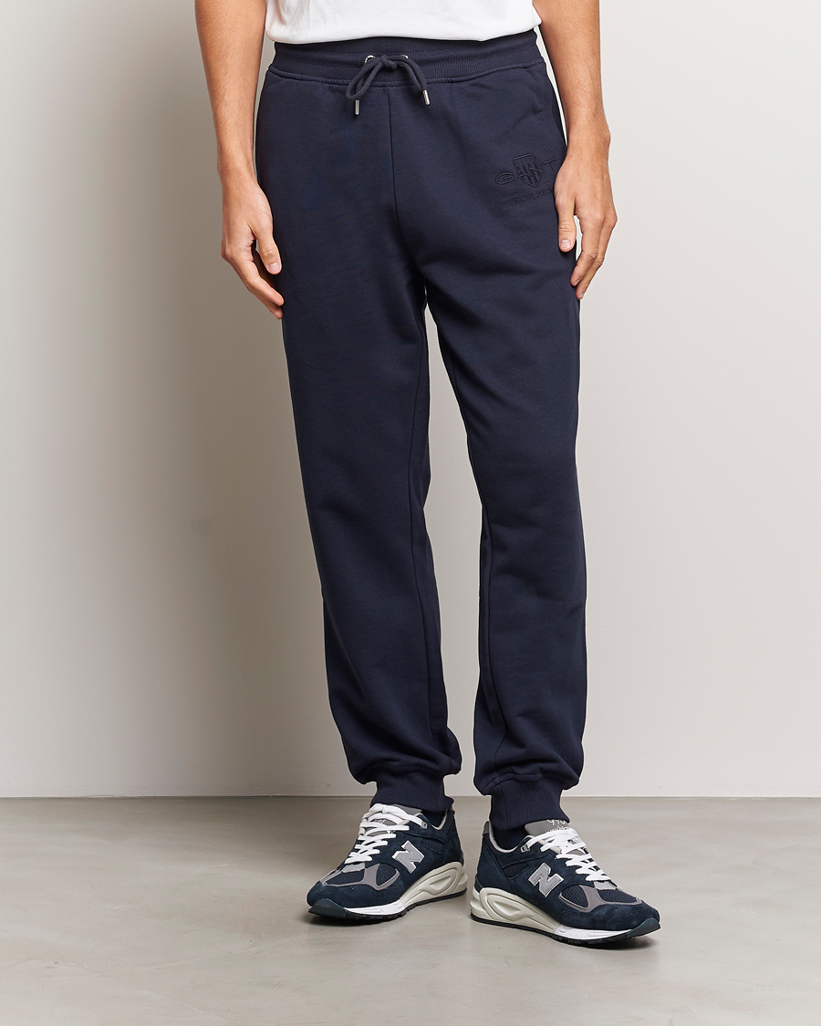 Uomini | Pantaloni | GANT | Archive Shield Sweatpants Evening Blue