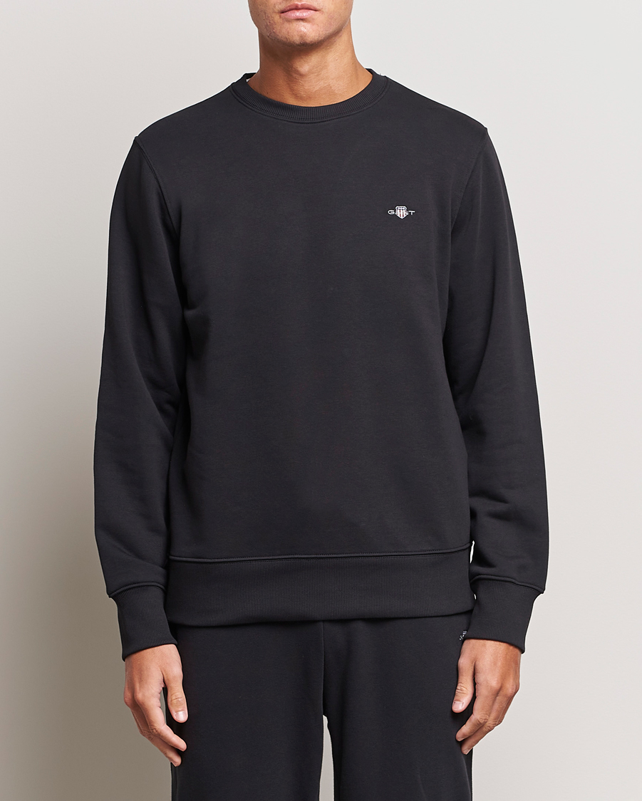 Uomini | Maglieria | GANT | Original Crew Neck Sweatshirt Black