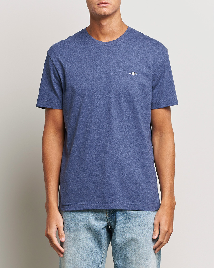 Uomini |  | GANT | The Original T-Shirt Dark Jeansblue Melange