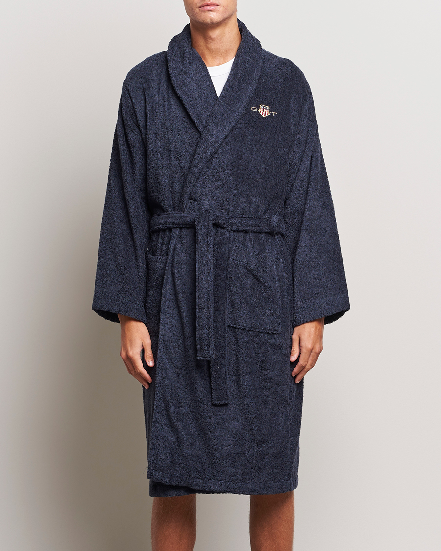 Uomini | Accappatoi & Pigiami | GANT | Archive Shield Terry Robe Evening Blue