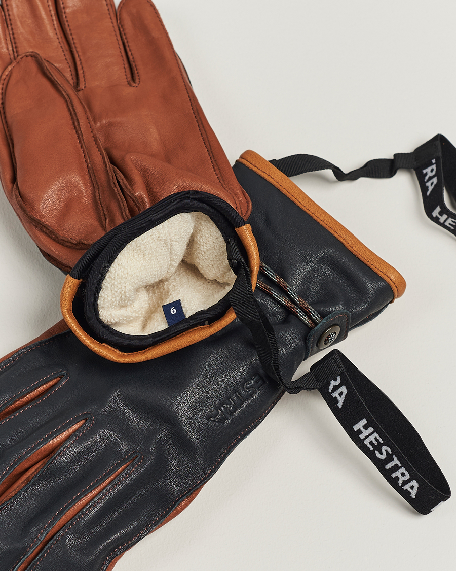 Uomini | Accessori | Hestra | Wakayama Leather Ski Glove Navy/Brown