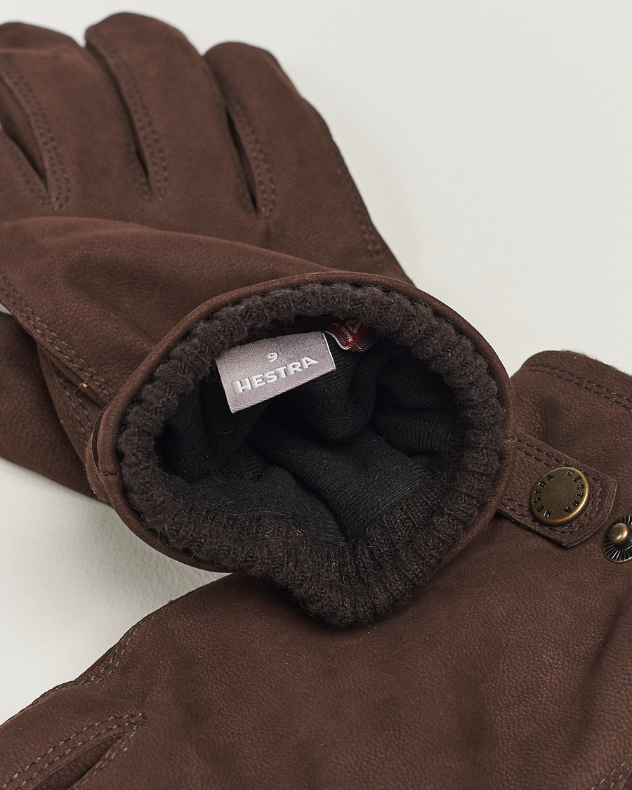 Uomini | Hestra | Hestra | Bergsvik Primaloft Lined Nubuck Glove Espresso