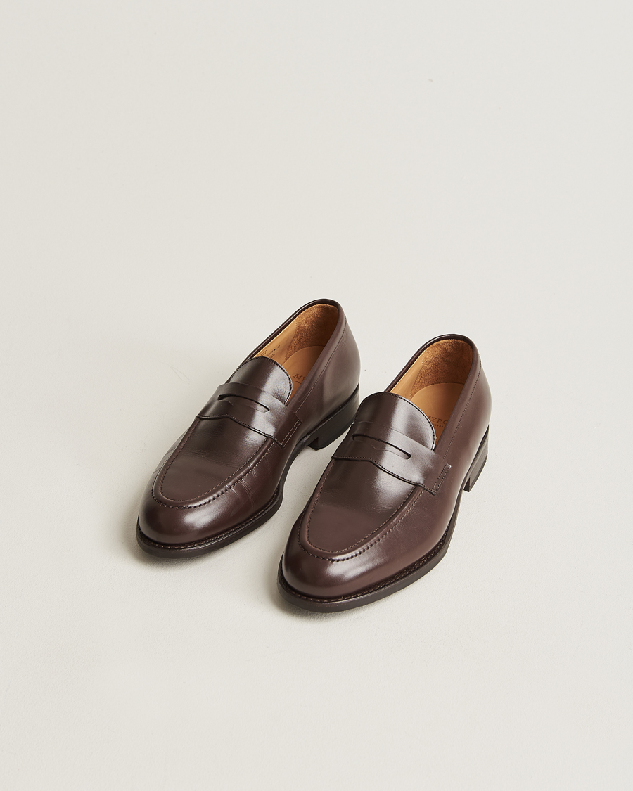 Uomini | Scarpe fatte a mano | Myrqvist | Stenhammar Loafer Dark Brown Calf