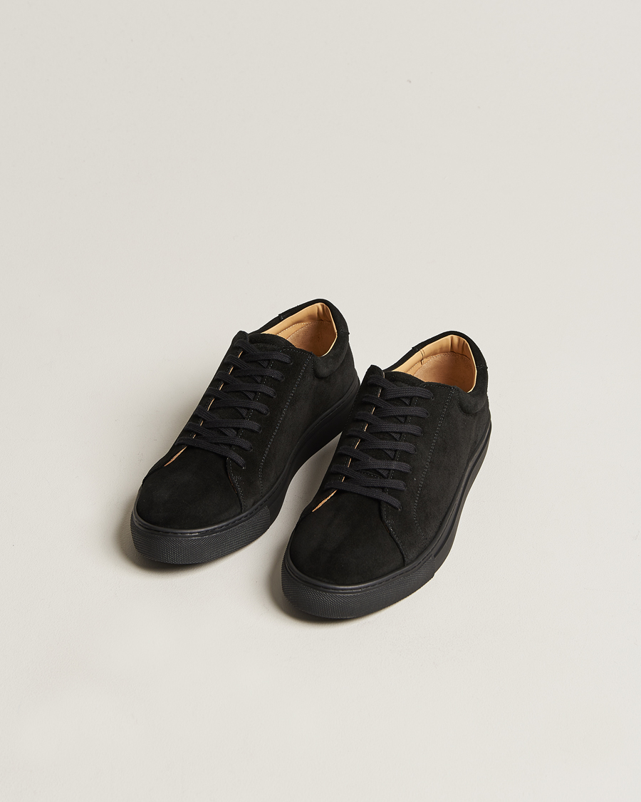 Uomini | Myrqvist | Myrqvist | Oaxen Monochrome Sneaker Black Suede