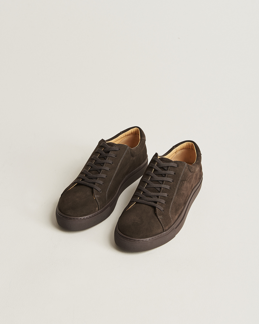 Uomini | Sneakers basse | Myrqvist | Oaxen Monochrome Sneaker Dark Brown Suede