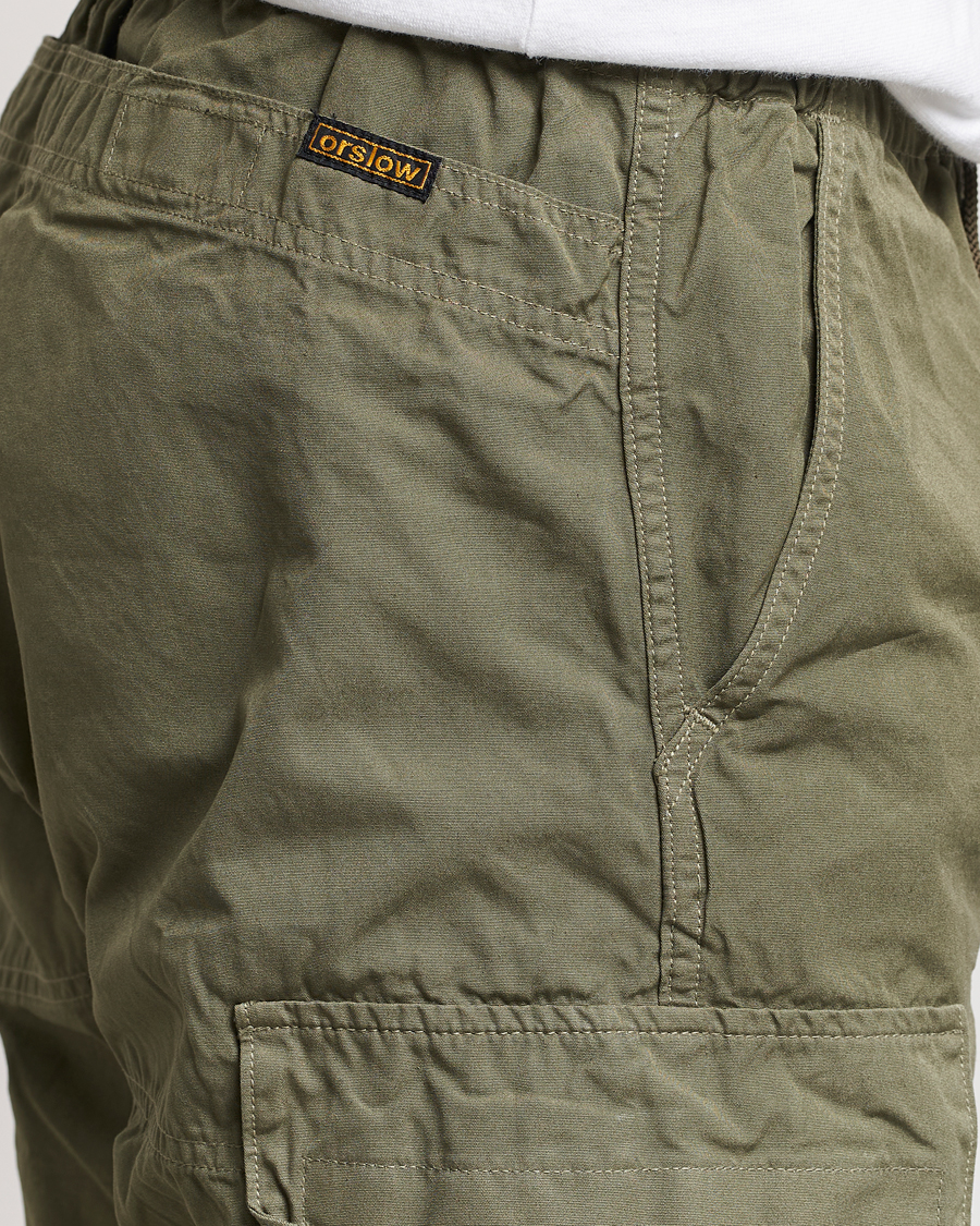 Uomini | Pantaloni | orSlow | Easy Cargo Pants Army Green