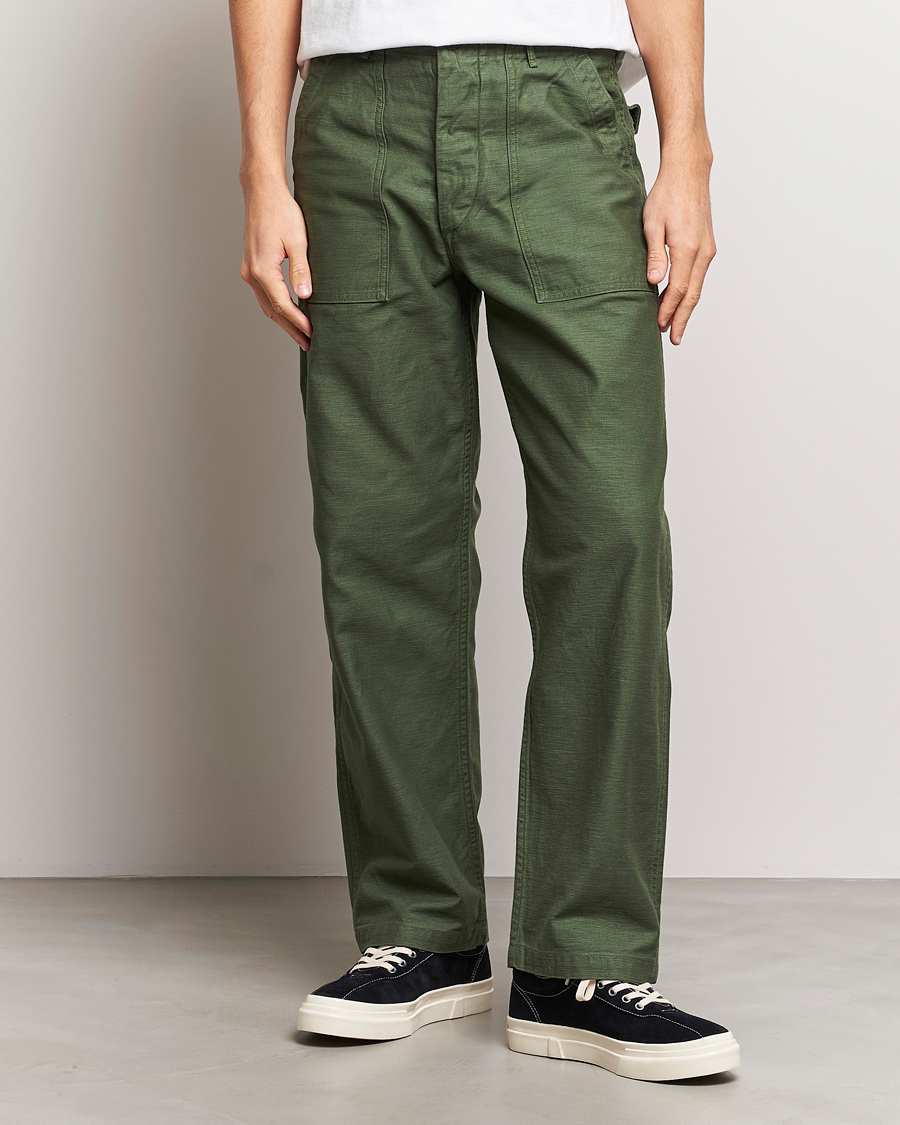 Uomini |  | orSlow | Regular Fit Original Sateen Fatigue Pants Green