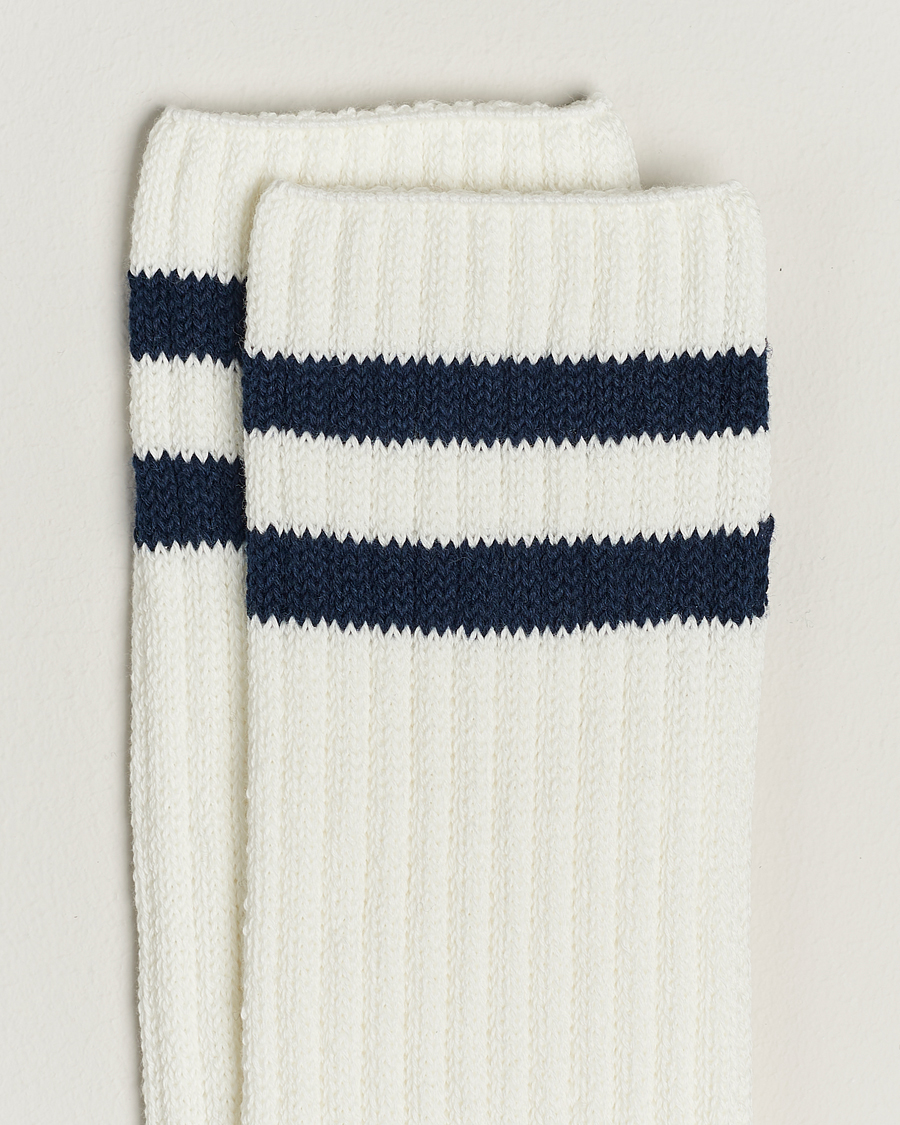 Uomini | Preppy Authentic | BEAMS PLUS | Schoolboy Socks White/Navy