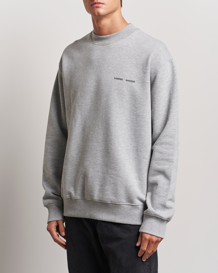 Uomini | Reparti | Samsøe Samsøe | Norsbro Crew Neck Sweatshirt Grey Melange