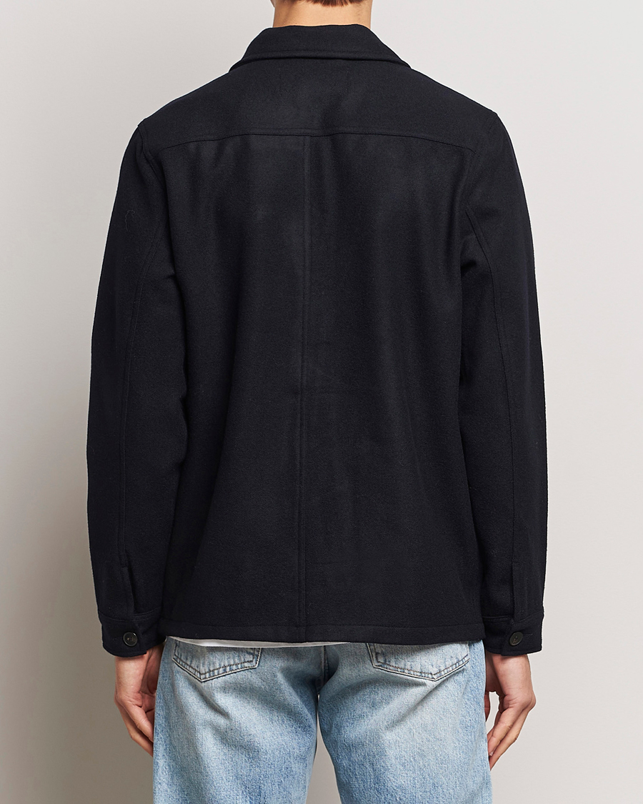 Uomini | Giacche | A Day's March | Wool Overshirt Navy
