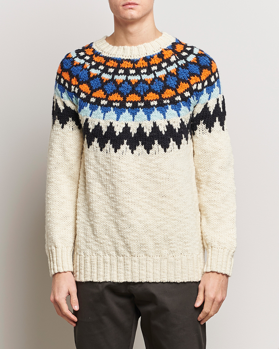 Uomini |  | NN07 | Felix Nordic Wool Sweater Ecru Multi