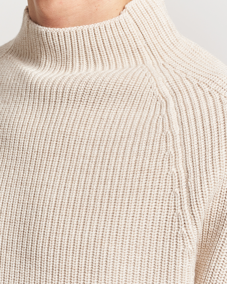 Uomini | Maglieria | NN07 | Liam Mock Neck Sweater Nature Melange