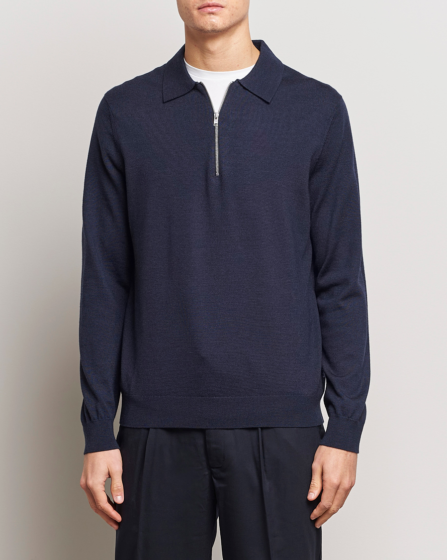 Uomini | Half-zip | NN07 | Sergio Half Zip Navy Melange