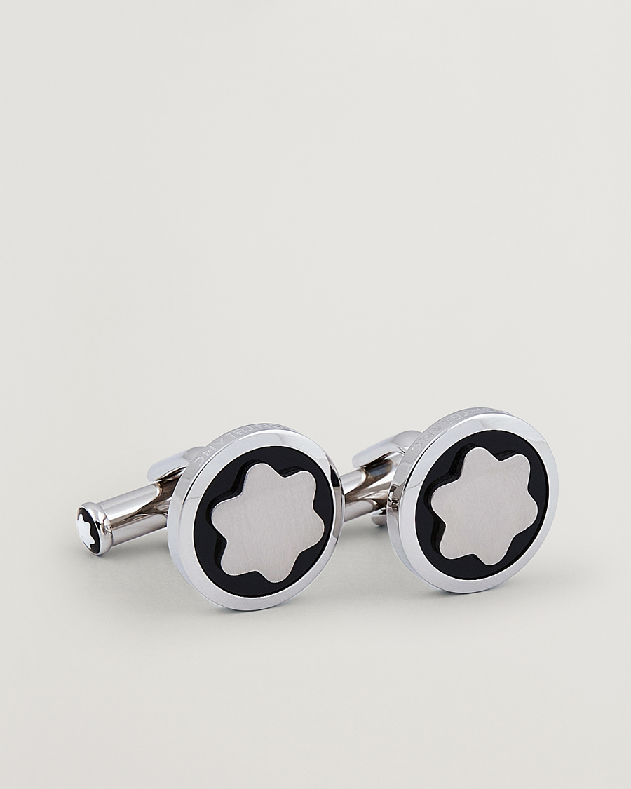 Uomini | Montblanc Cufflinks Steel Snowcap Onyx | Montblanc | Cufflinks Steel Snowcap Onyx